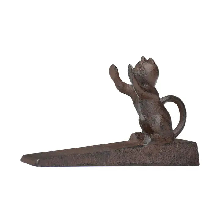 Antique Style Heavy Duty Cast Iron Cat Door Stopper