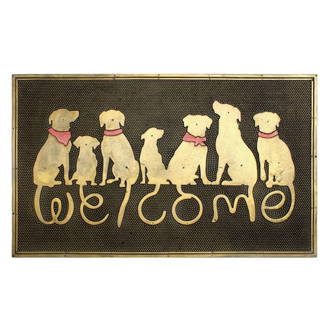 Moulded Dog Welcome Rubber Doormat