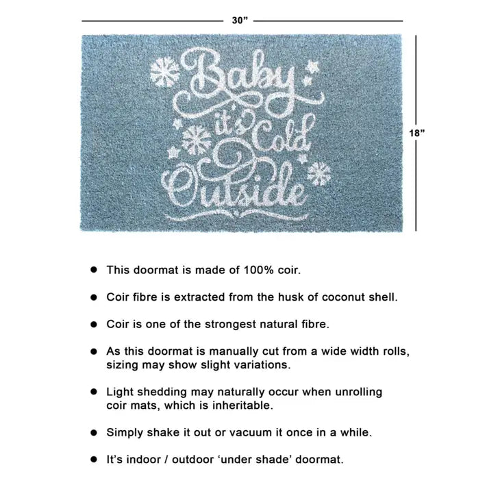 Blue Holiday Baby Its Cold Out Area Rug