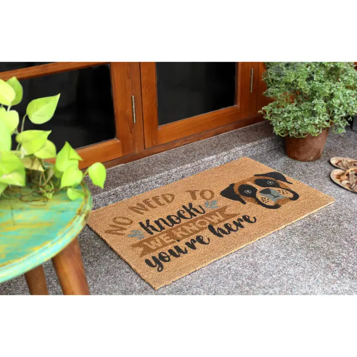 No Need To Knock Dog Doormat