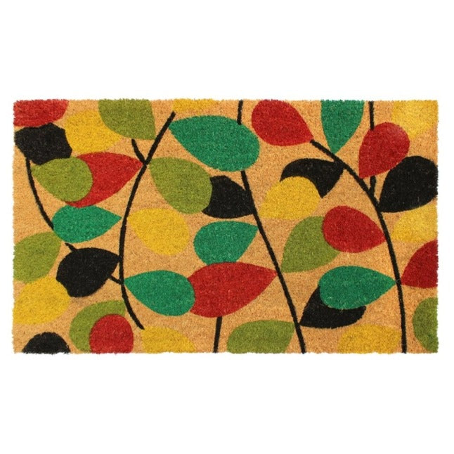 Red Colorful Vine Coir Doormat