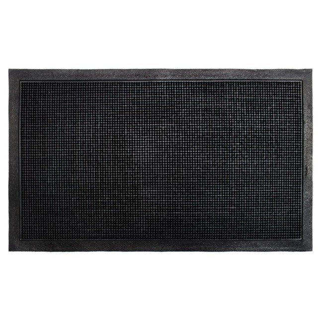 Black Moulded Rubber Doormat