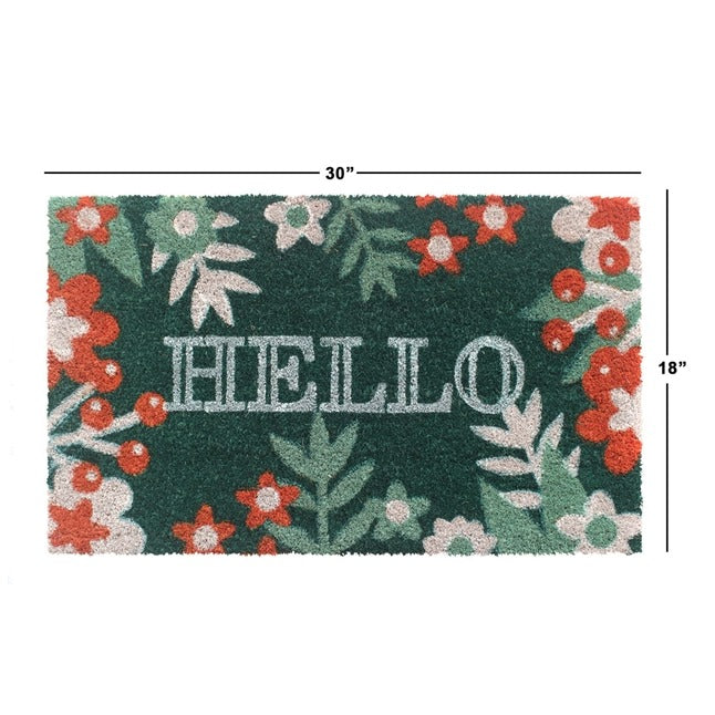 Hello Floral Doormat