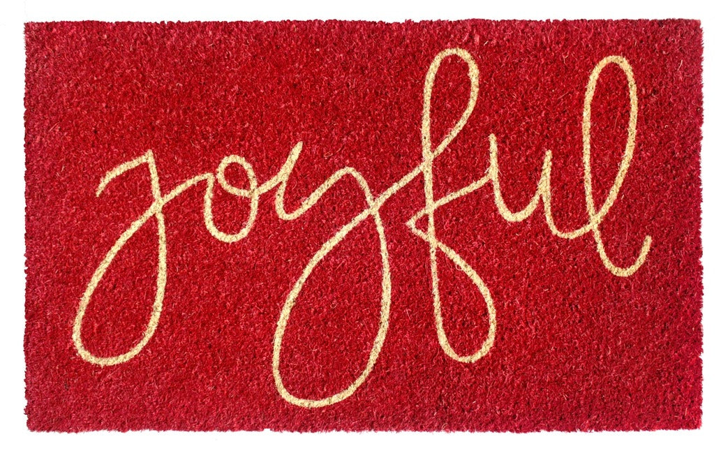 White Machine Tufted Joyful Doormat