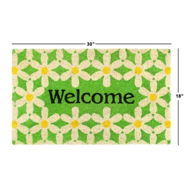 Green Machine Tufted Daisy Coir Doormat