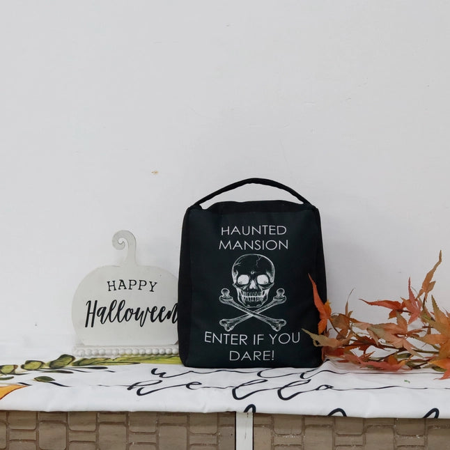 Halloween Fabric Door Stop-Haunted Mansion Enter If You Dare