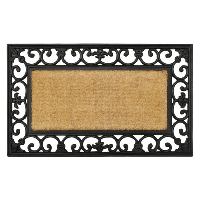 Moulded Rubber Coir Irongate Stripe Doormat