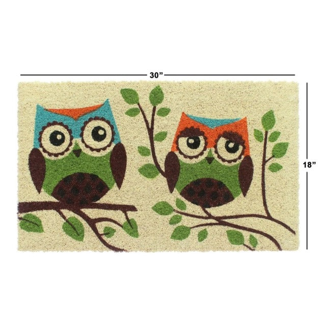 Bleach Tufted Two Owls Coir Doormat