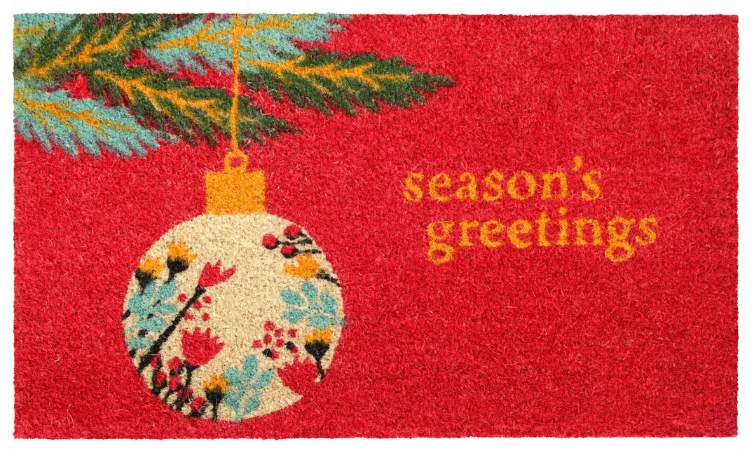 Multi Tufted Seasons Greetings Doormat