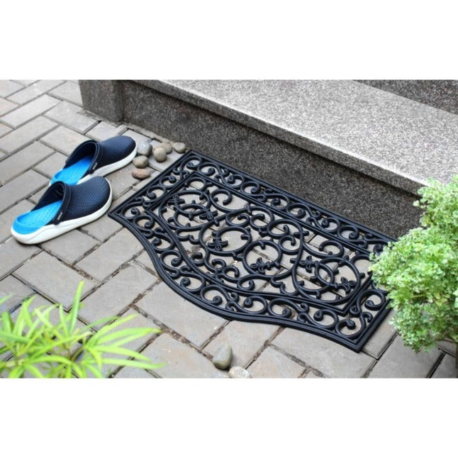 Moulded Rubber Trellis Rectangle Doormat