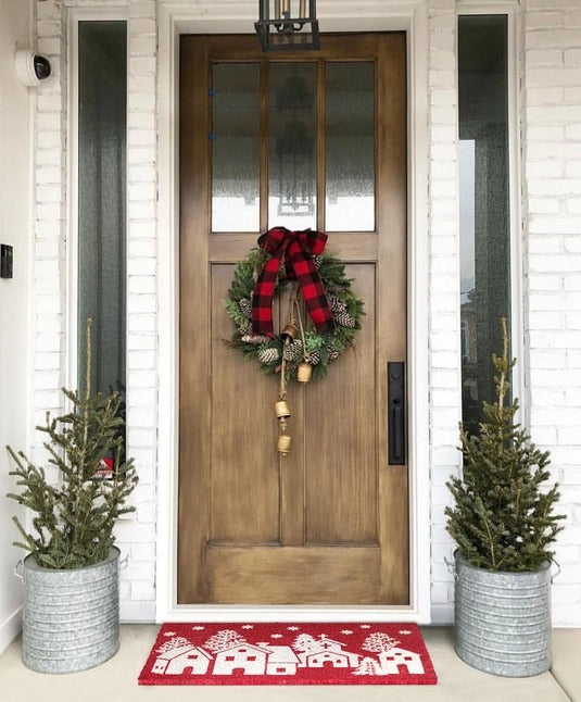 White Winter Homes Doormat