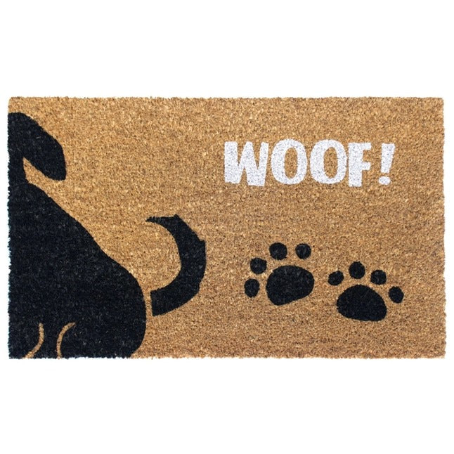 White Machine Tufted Woof Doormat