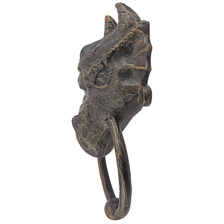 Head of the Dragon Foundry Iron Door Knocker