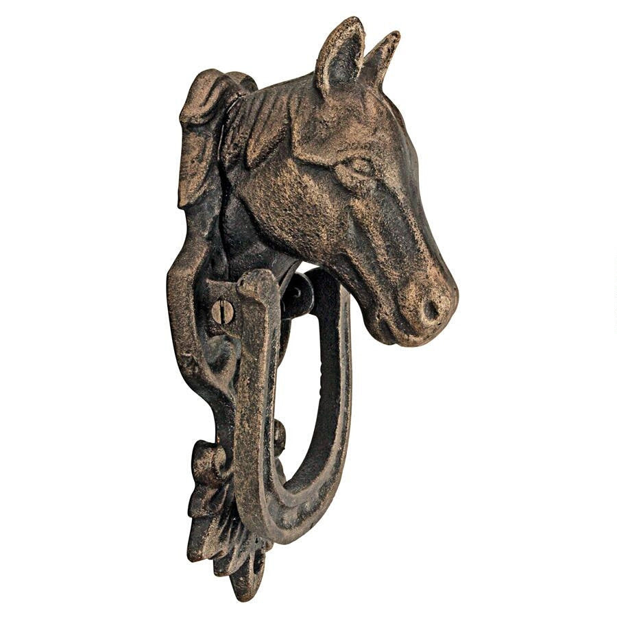 Horseshoe Stallion Foundry Cast Iron Horse Door Knocker