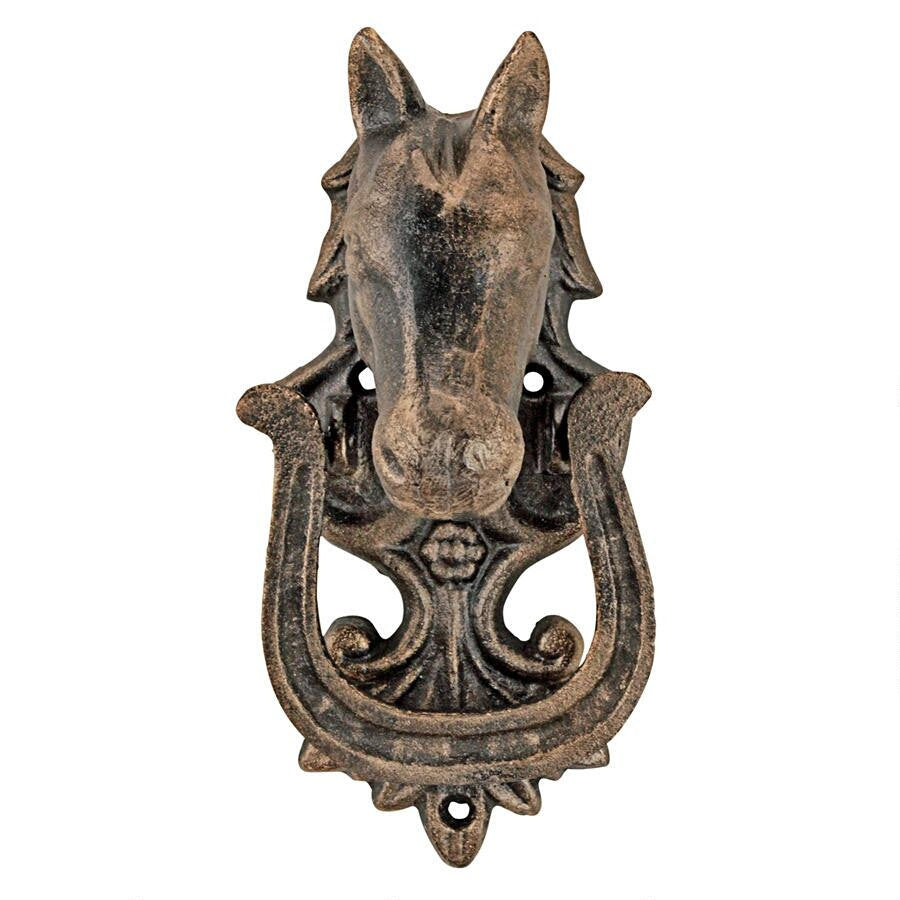 Horseshoe Stallion Foundry Cast Iron Horse Door Knocker