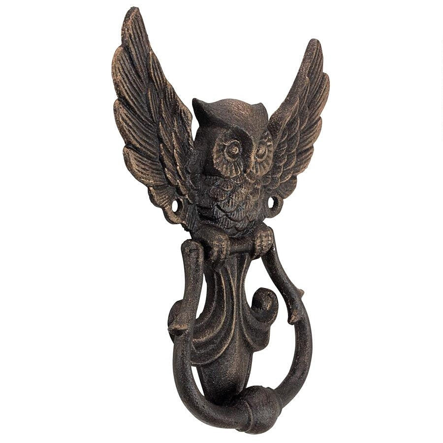 Mystical Spirit Owl Authentic Foundry Iron Door Knocker