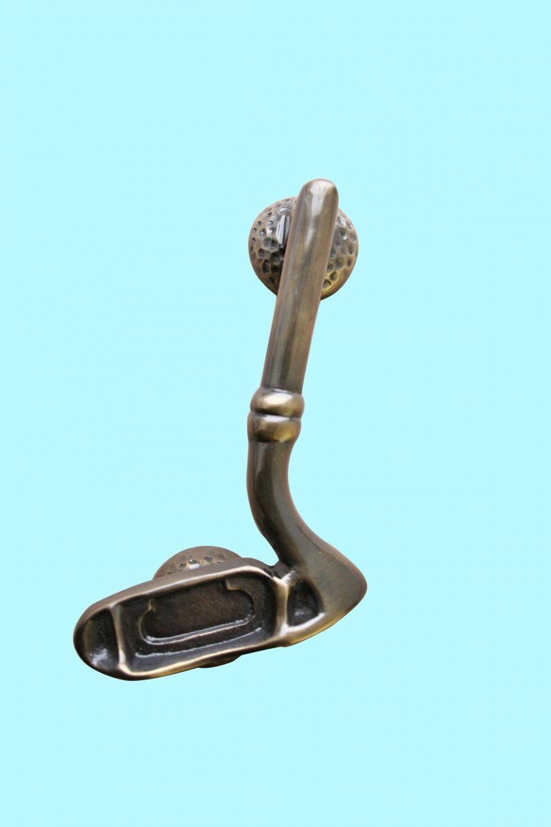 Antique Brass Vintage Door Knocker Golf Putter 5"H