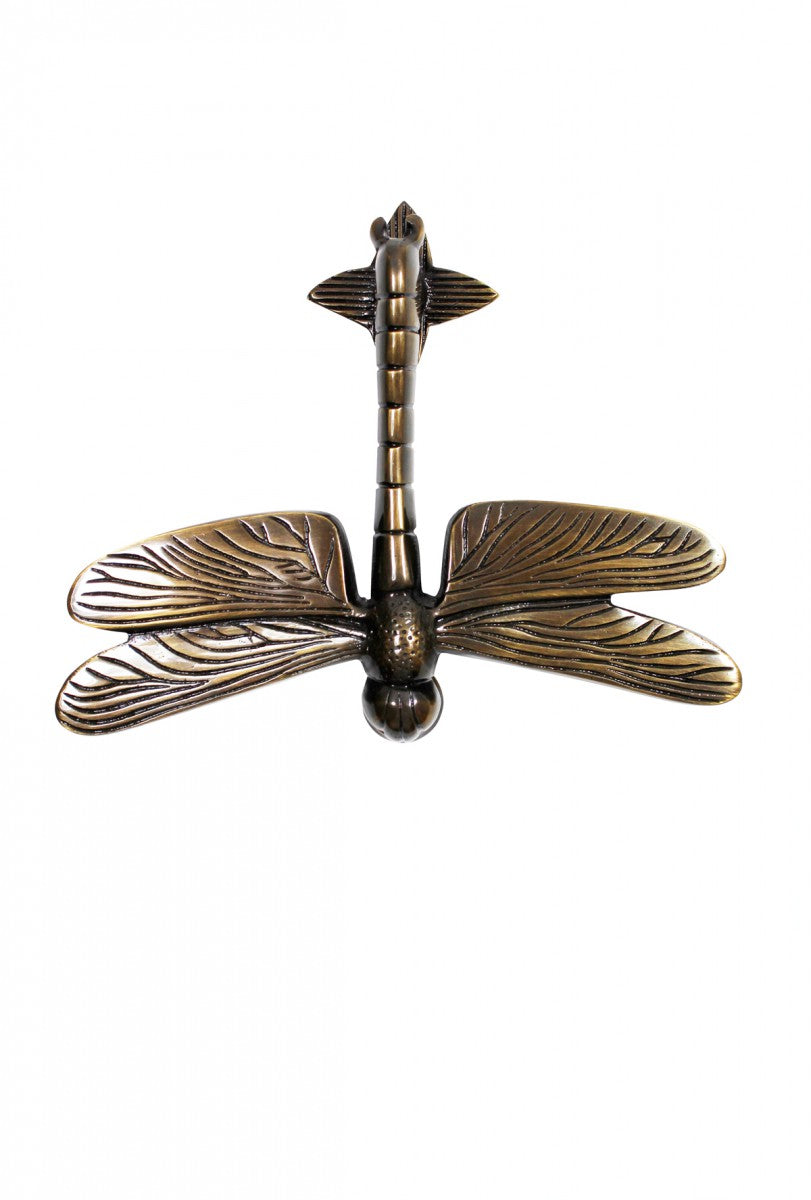 Antique Door Knocker Brass Antique Door Hardware Dragonfly Door Knocker 4 7/8 Inch X 6 3/8 Inch