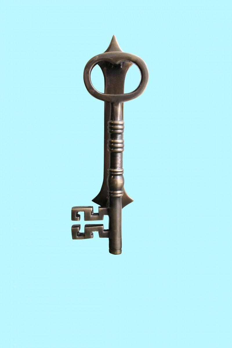 Antique Door Knocker Brass Vintage Antique Door Hardware Key Plate 7.75 Inch
