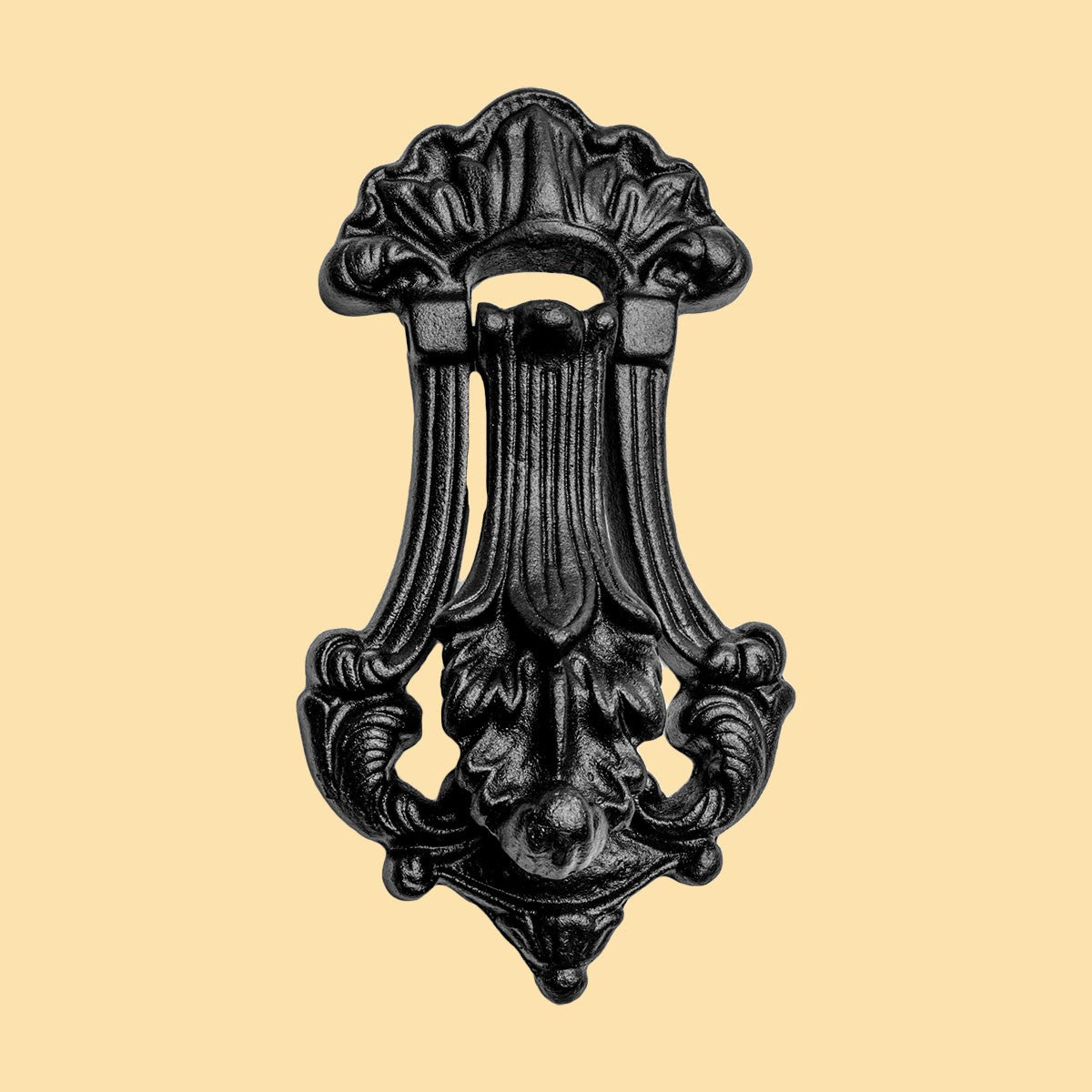 Black Door Knocker Cast Iron Traditional Door Knockers for Front Entry Door 7 1/2 Inch X 4 Inch