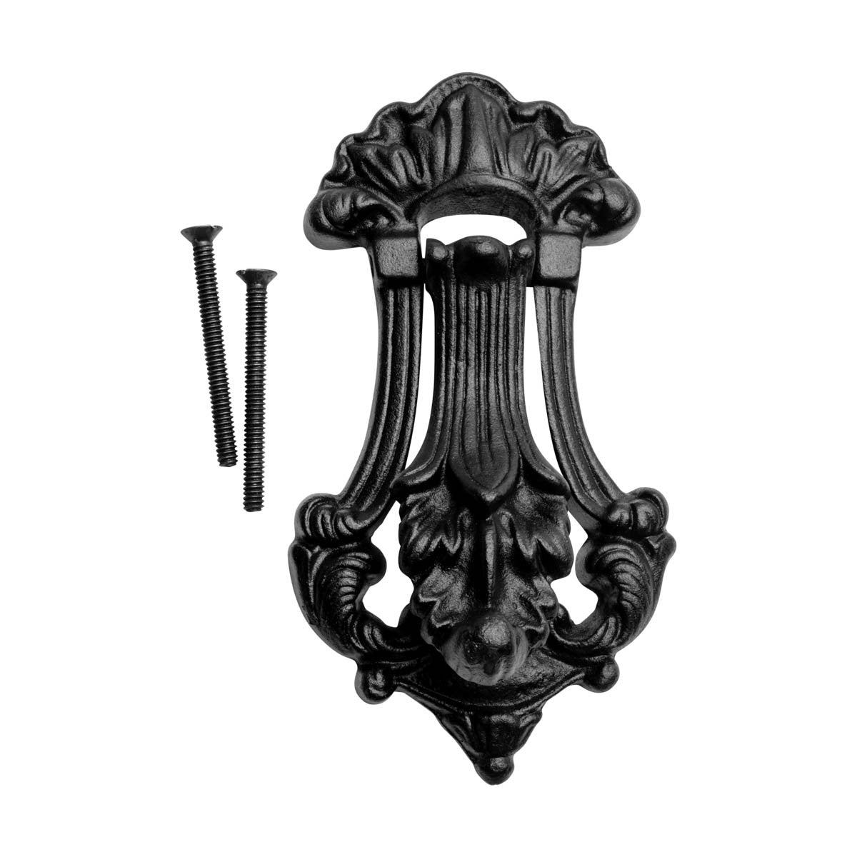Black Door Knocker Cast Iron Traditional Door Knockers for Front Entry Door 7 1/2 Inch X 4 Inch