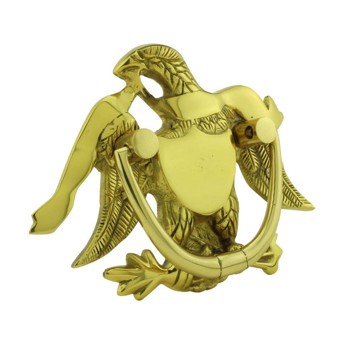 Brass Door Knocker Liberty Eagle Solid Brass Front Door Hardware 5.25 inch H x 7 inch W