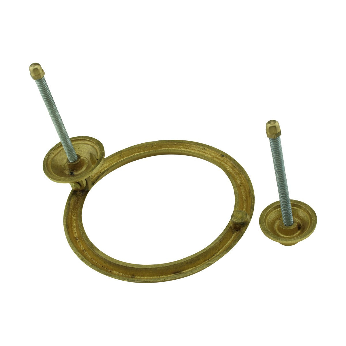 Brass Ring Entry Door Knocker Beveled 5" Inch Circle