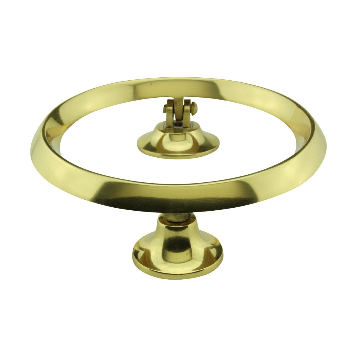 Brass Ring Entry Door Knocker Beveled 5" Inch Circle