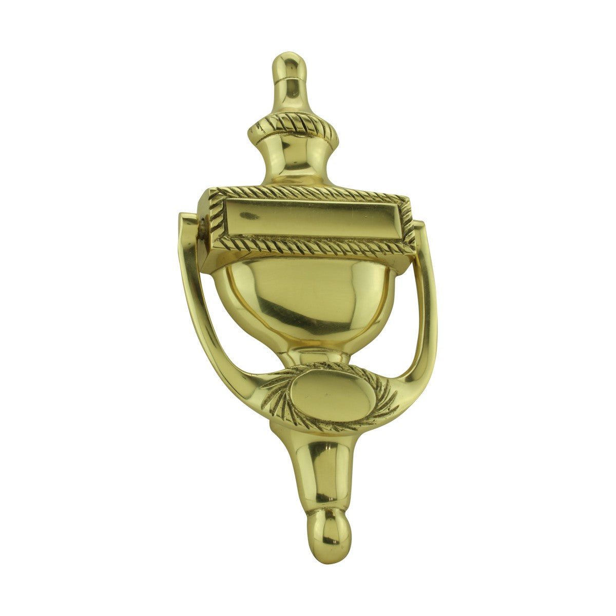 Brass Roped Door Knocker Entry Traditional Design 6.5 Inch. H X 3 Inch. W