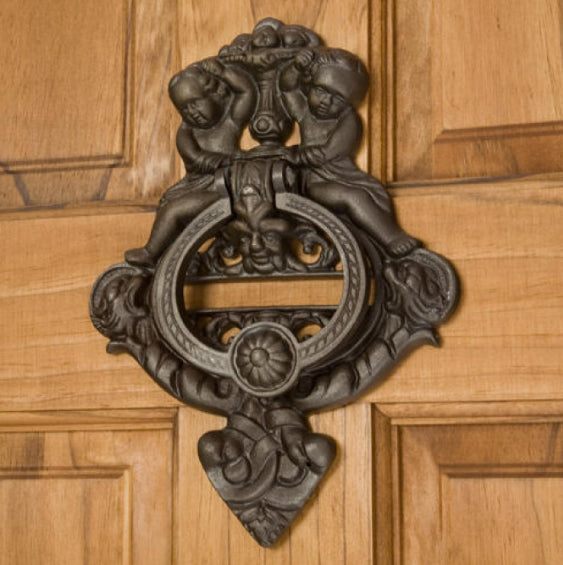 Cherubs Cast Iron Door Knocker