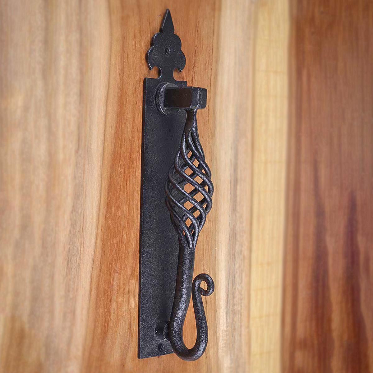 Door Knocker Black Cast Iron 10" H x 1 5/8" W