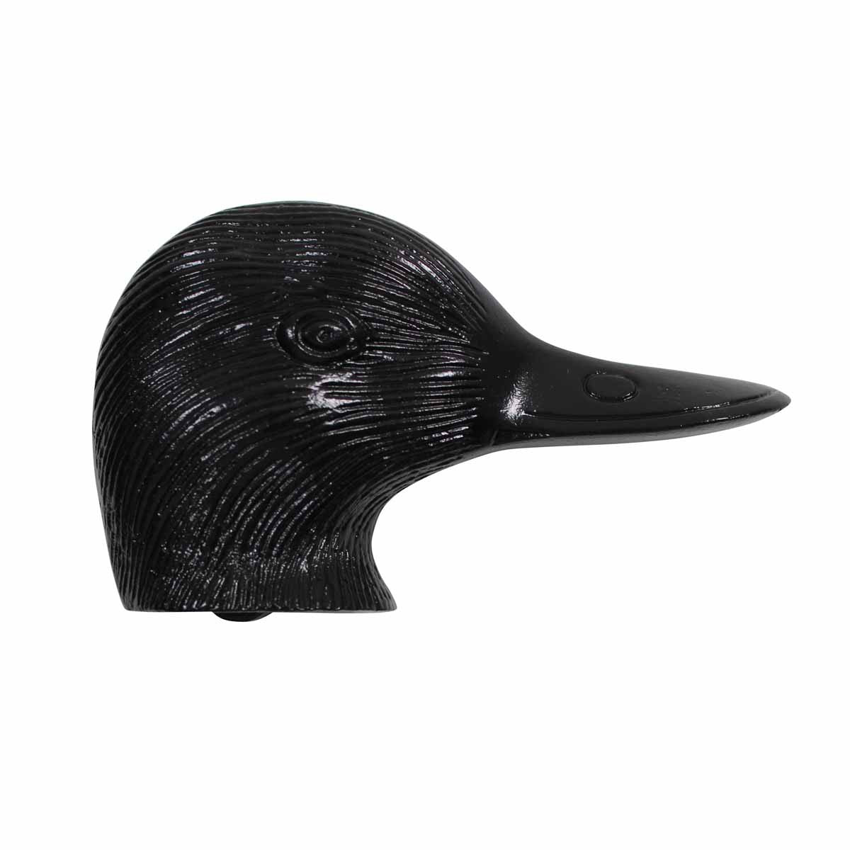 Door Knocker Black Cast Iron Duck 2 15/16" H x 4 3/4" W