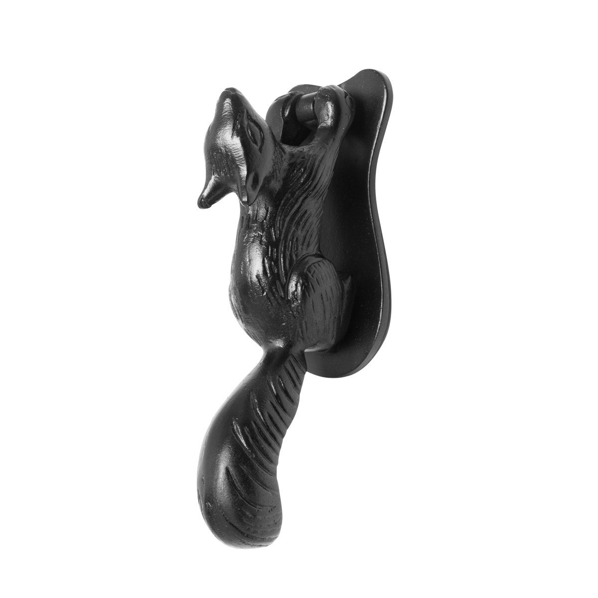 Door Knocker Black Cast Iron Squirrel 6 3/4" H x 2 1/8" W