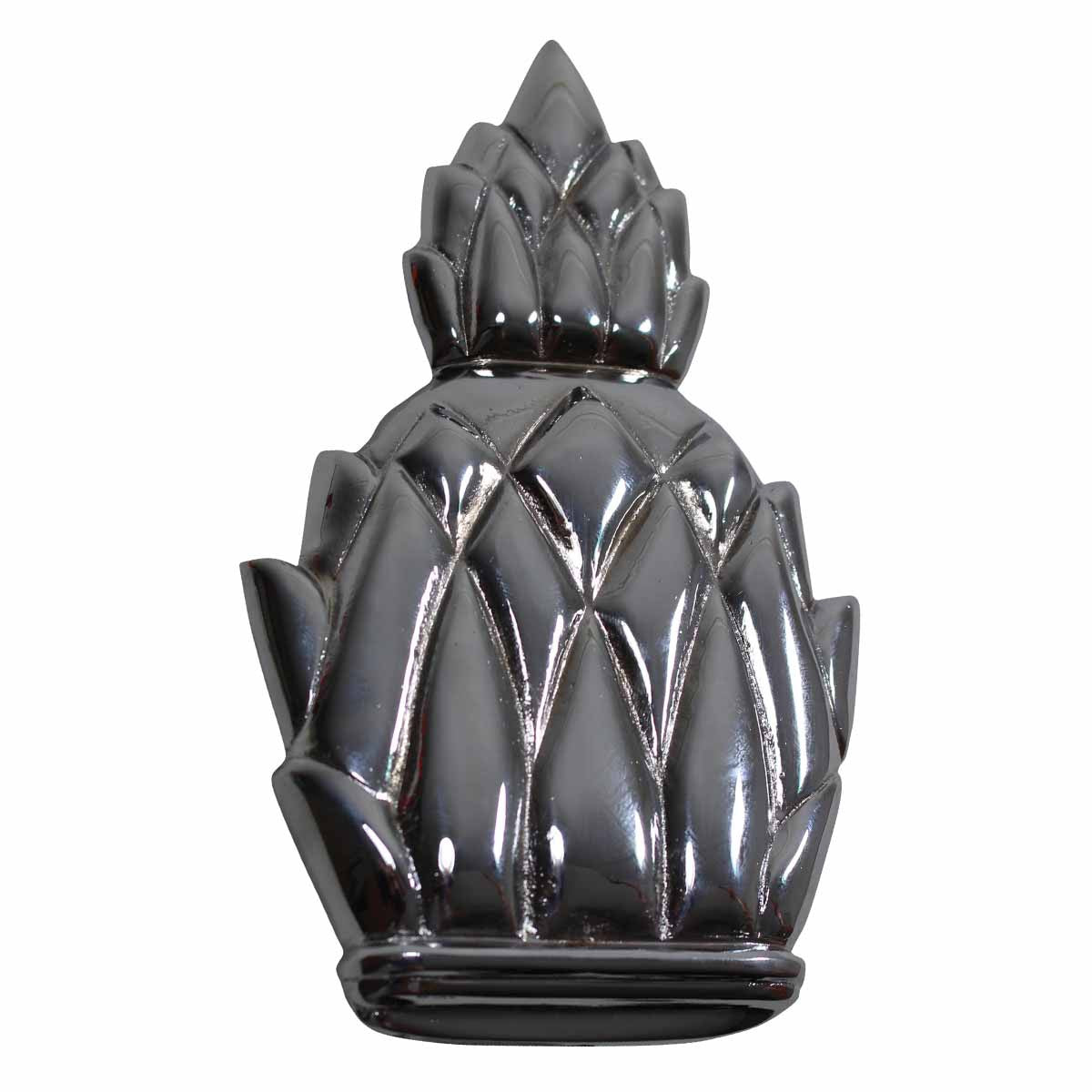 Door Knocker Chrome on Brass Pineapple 6"H