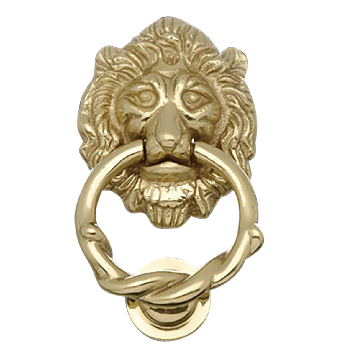 Door Knocker Polished/Lacquered Solid Brass Lion Door Knocker