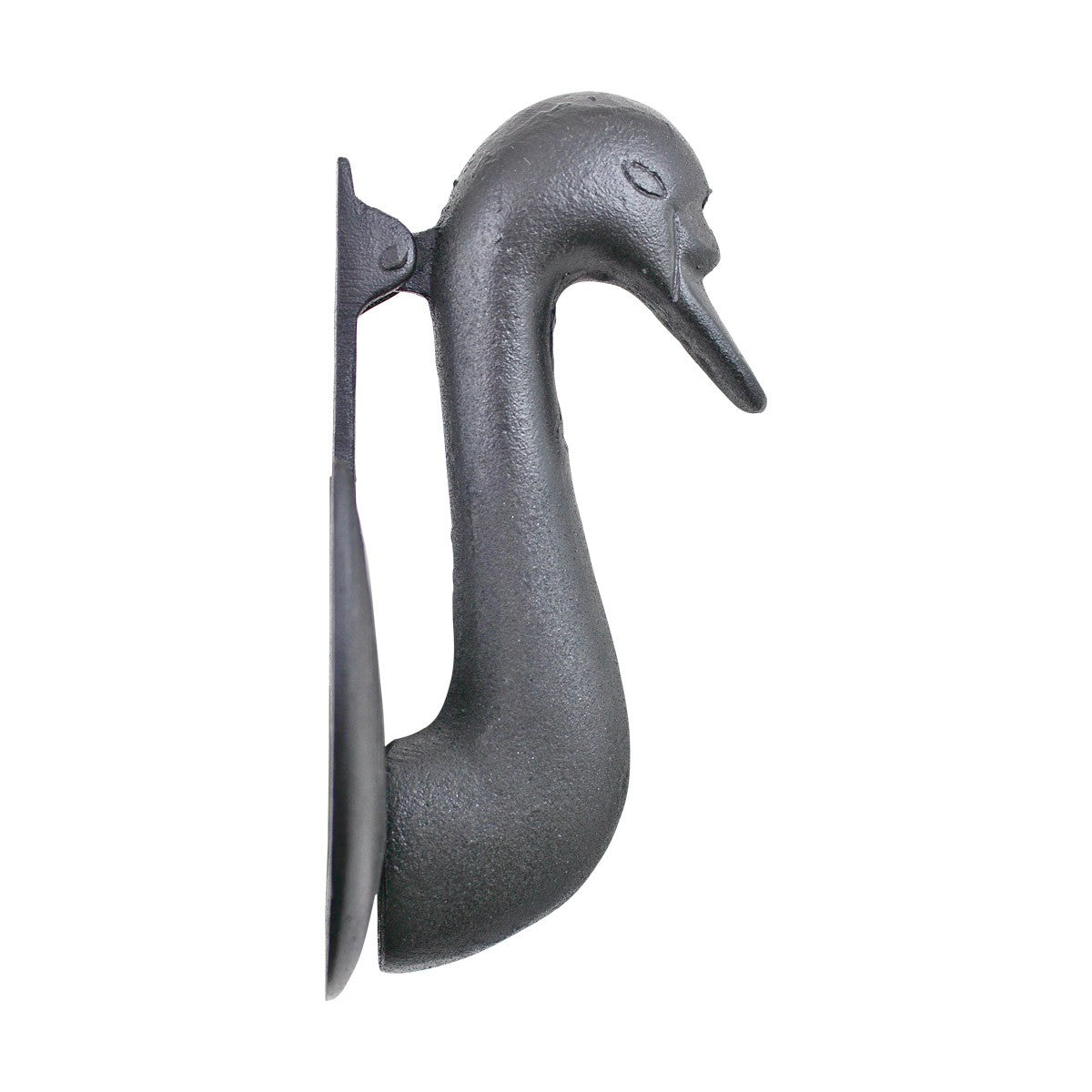 Door Knocker Swan Black Cast Iron 7" H x 3 7/8" W