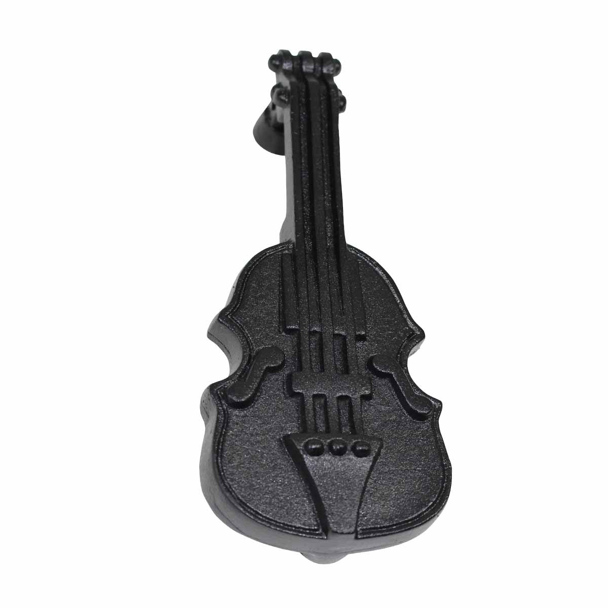 Door Knocker Violin Black Cast Iron 6 1/2" H x 2 1/2" W