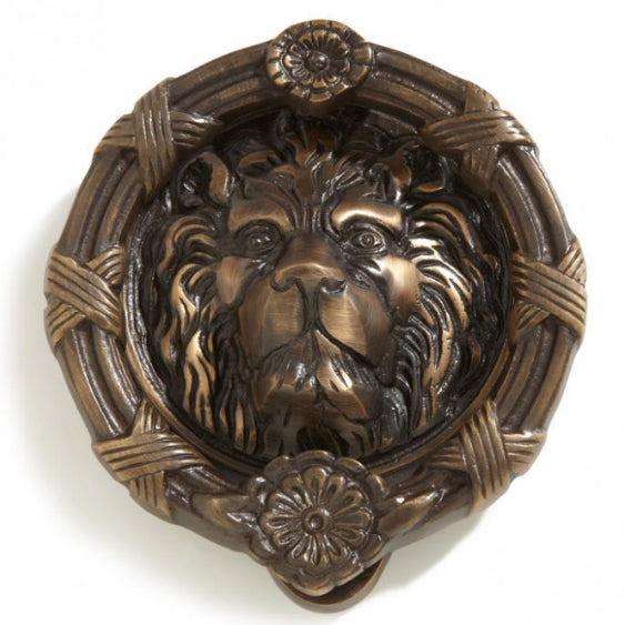 Felidae Lion Brass Door Knocker