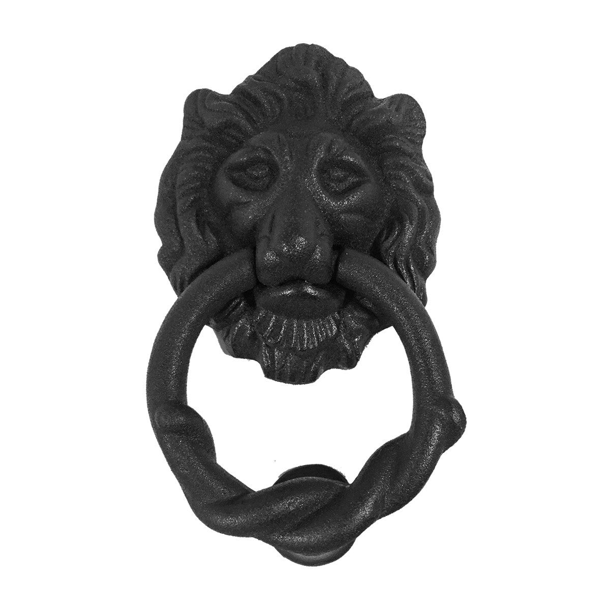 Iron Lion Door Knocker Matte Finish 6" H x 3-3/4" W