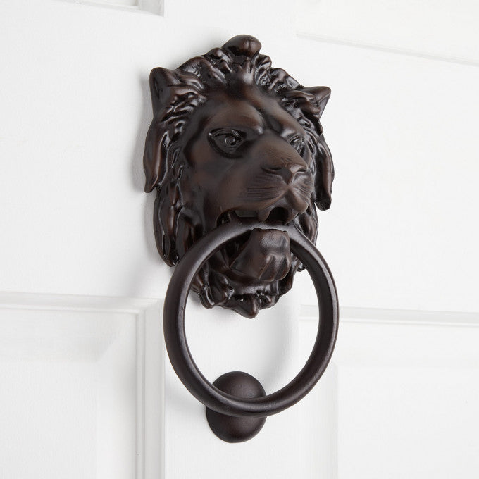 Large Iron Lion Door Knocker