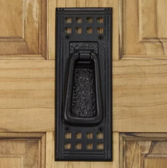 Mission Iron Door Knocker - Black Powder Coat