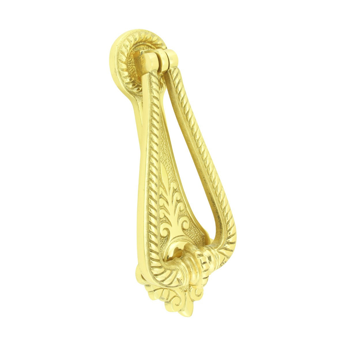 Ornamental Heavy Duty Brass Door Knocker For Front Door 6.75 Inch H X 3 Inch W
