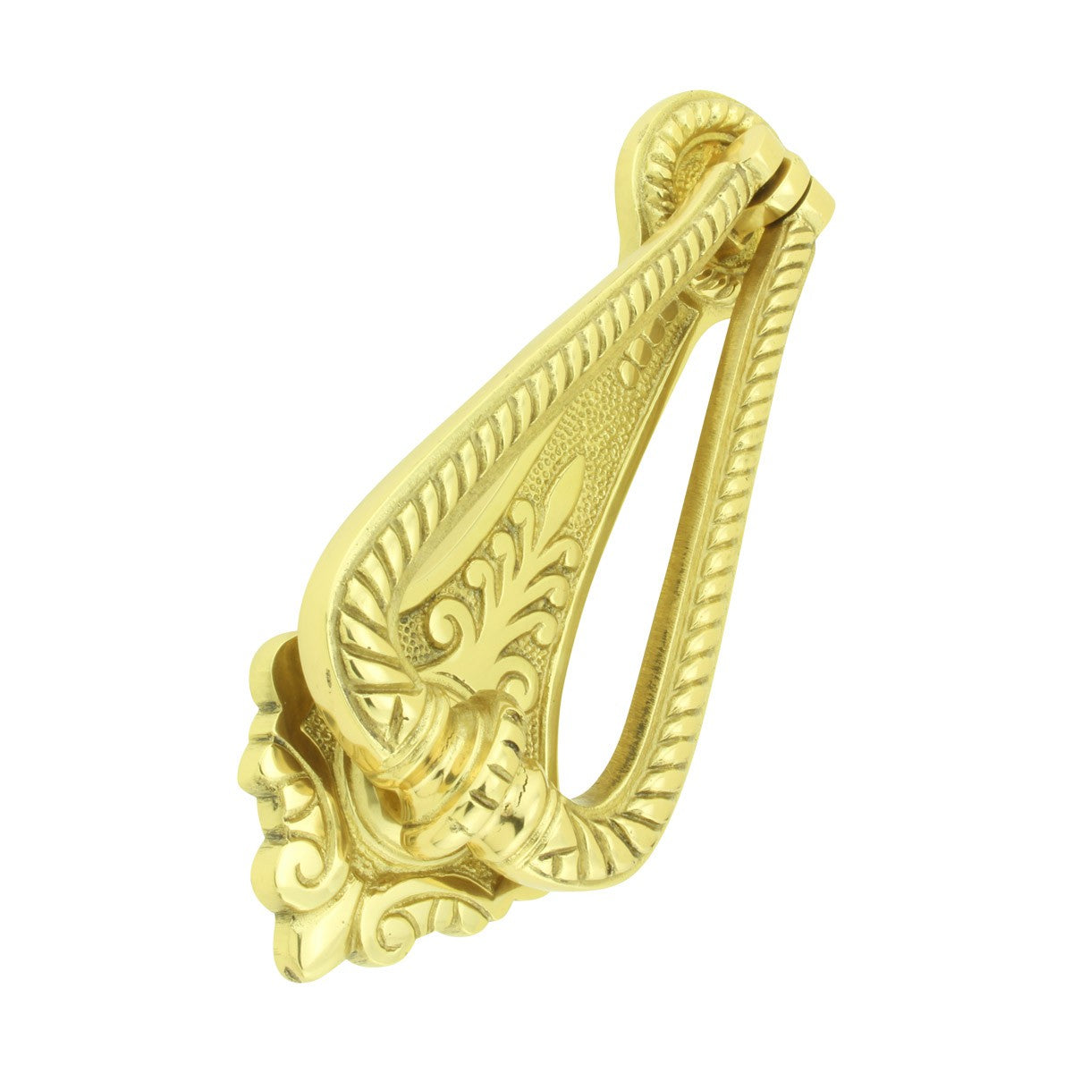 Ornamental Heavy Duty Brass Door Knocker For Front Door 6.75 Inch H X 3 Inch W