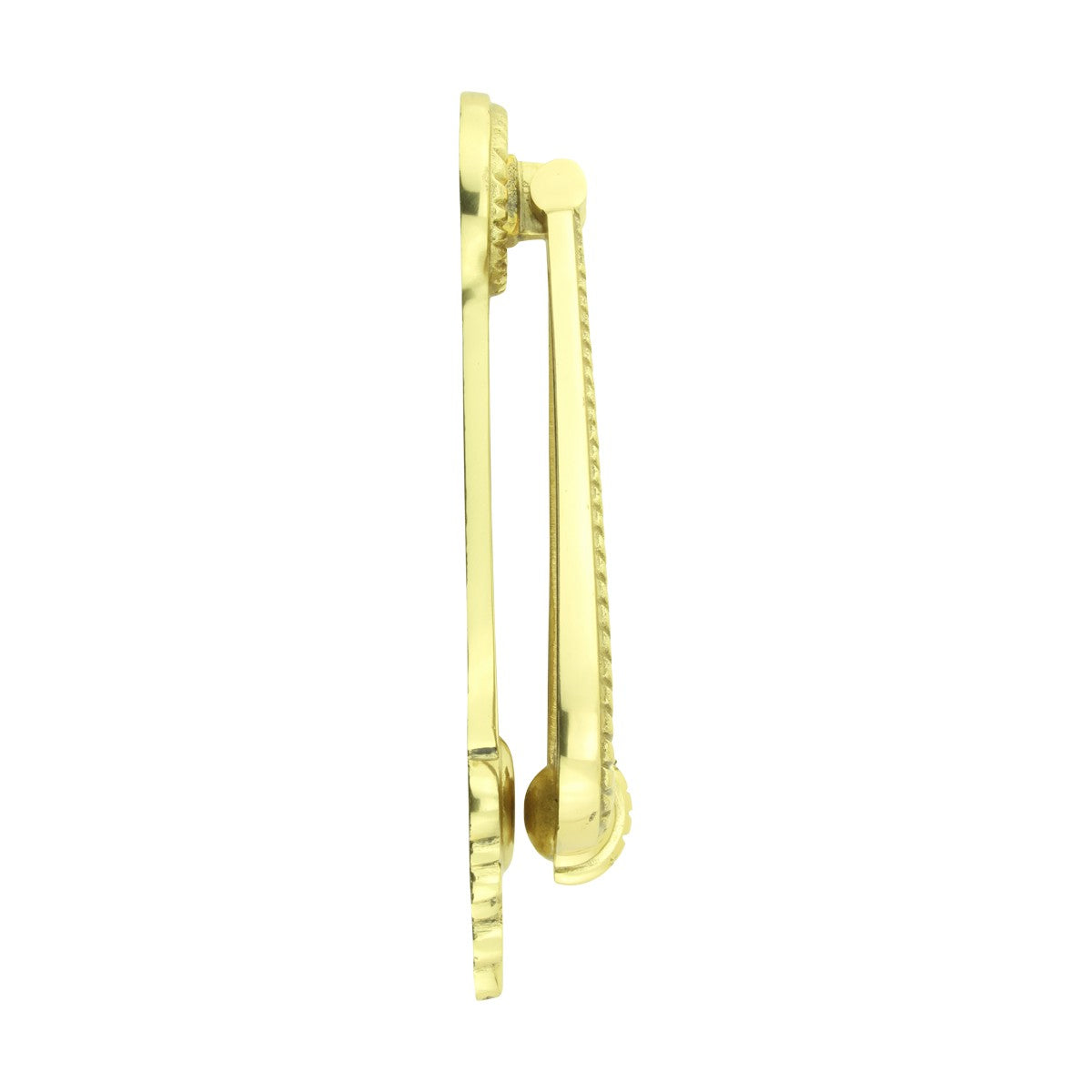 Ornamental Heavy Duty Brass Door Knocker For Front Door 6.75 Inch H X 3 Inch W