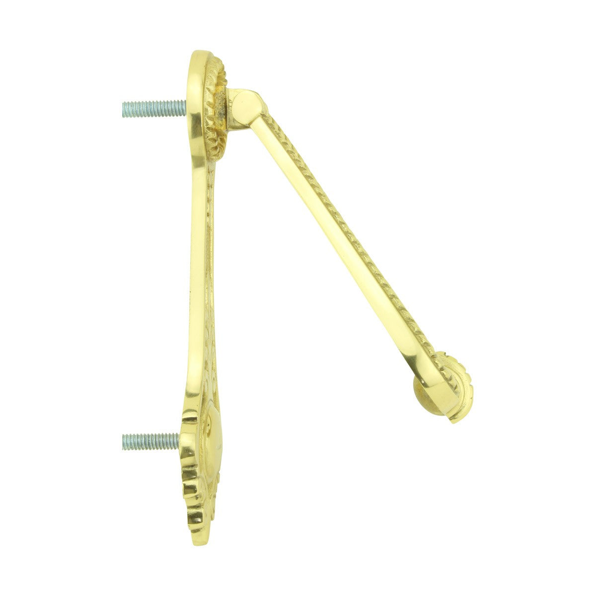 Ornamental Heavy Duty Brass Door Knocker For Front Door 6.75 Inch H X 3 Inch W