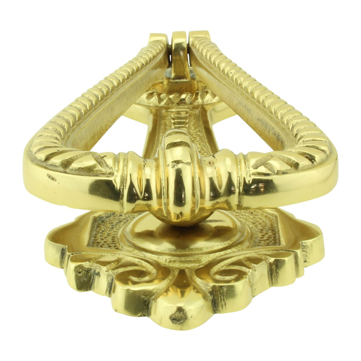 Ornamental Heavy Duty Brass Door Knocker For Front Door 6.75 Inch H X 3 Inch W