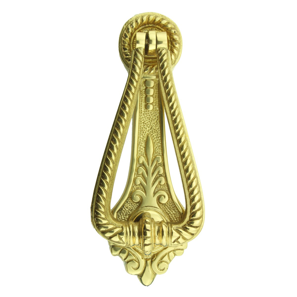 Ornamental Heavy Duty Brass Door Knocker For Front Door 6.75 Inch H X 3 Inch W