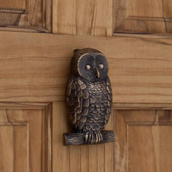 Owl Brass Door Knocker