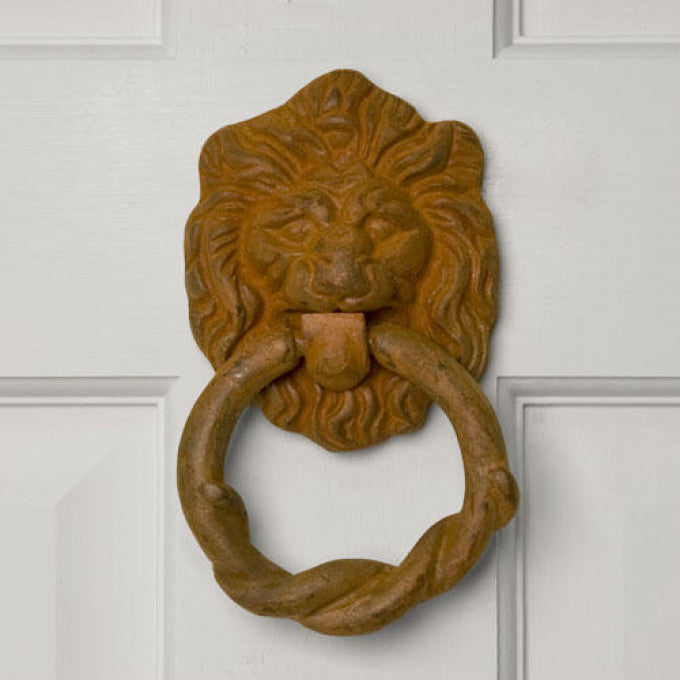 Rustic Iron Lion Door Knocker