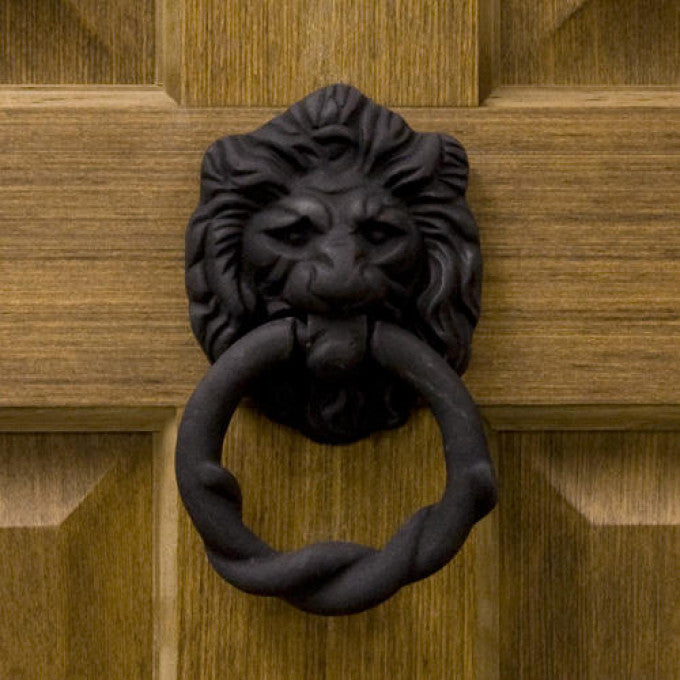 Rustic Iron Lion Door Knocker